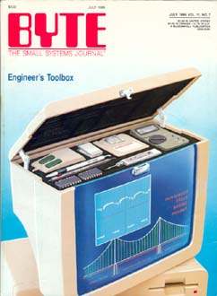 Byte Magazine Vol 11 No. 7 July 1986 Cover