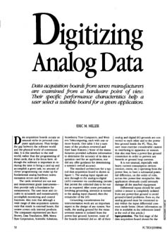 Article Digitizing Analog Data