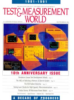 Test & Measurement World Vol 11 No.10 September 1991 Cover