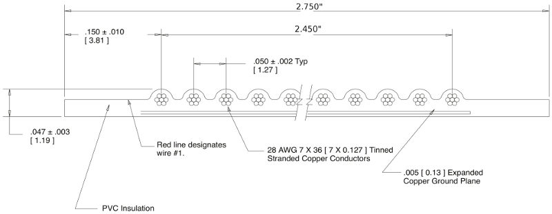 Cable, Shielded Ribbon 50 conductor